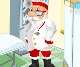 Santa claus doctor vector