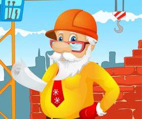 Santa claus engineer vector