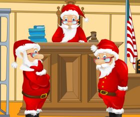 Santa claus vector in court