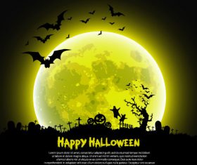 Scary halloween night vector