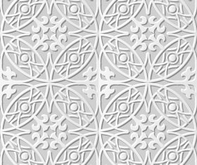 Seamless paper floral pattern vector