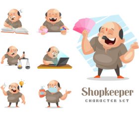 Shopkeeper cartoon vector