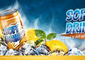 Soft drink iced vector