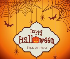 Spider web background halloween concept vector