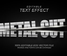 Split font text effect in vector