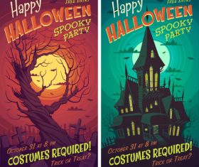 Spooky party halloween vector