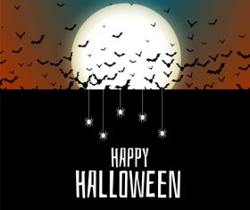 Spooky scary halloween card vector