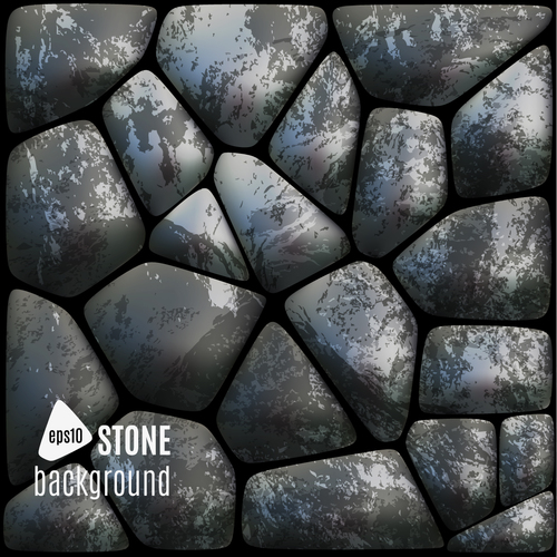Stone wall background vector