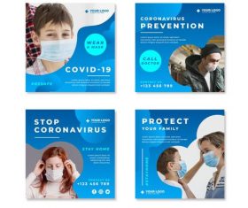 Stop corpnavirus spread flyer vector