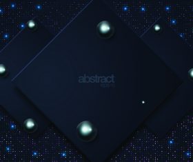 Superimposed black squares combination abstract background vector