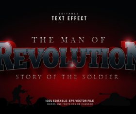 The man of revolution font text effect in vector