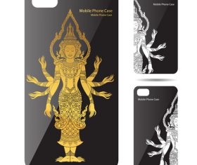 Thousand hands Guanyin art pattern phone cases cover vector