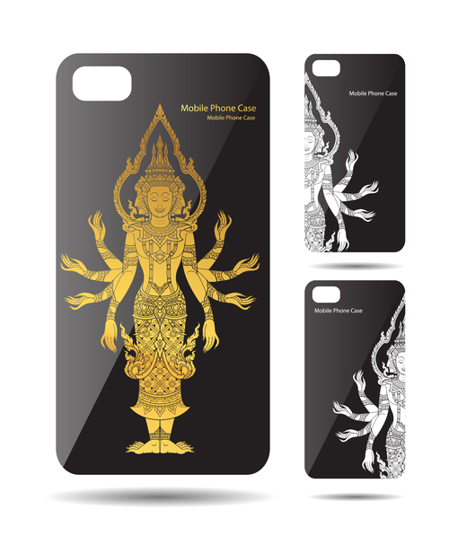 Thousand hands Guanyin art pattern phone cases cover vector