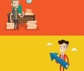 Time management flat design vector