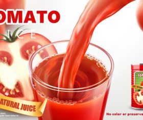 Tomato juice vector