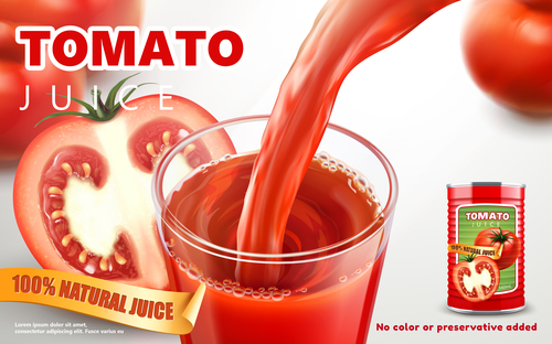 Tomato juice vector