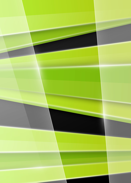 Transparent glass and green black background vector