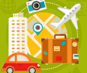 Travel flat concept vector