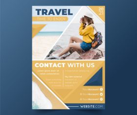 Travel flyer vector