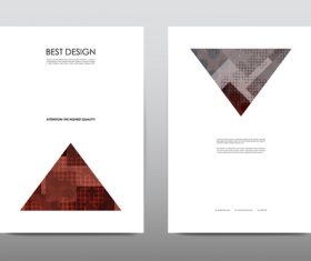 Triangle brochure layout vector