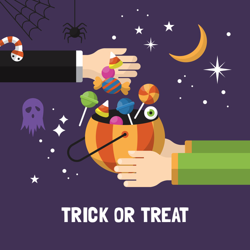 Trick or treat vector
