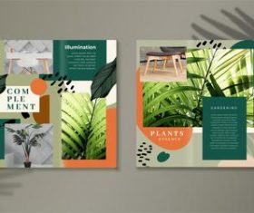 Trifold brochure vector template