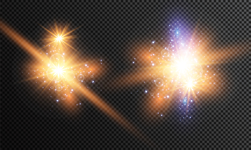 Two shiny particles vector