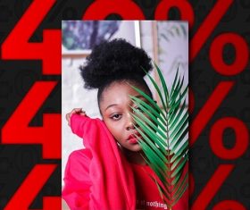 Up to 40% black friday sale promotion with aesthetic design template