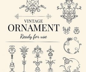 Vintage flourish ornament illustration