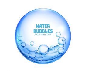 Water bubble background vector