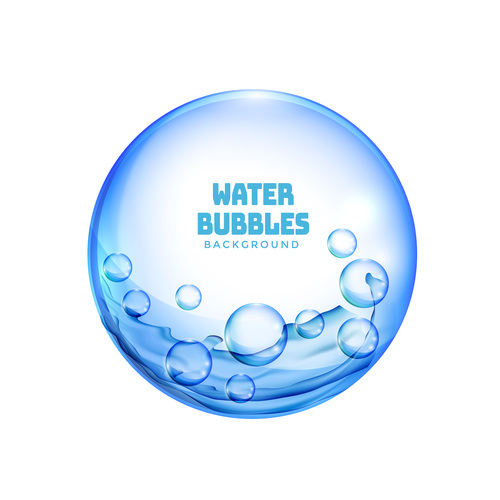 Water bubble background vector