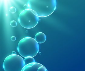 Water bubbles background vector