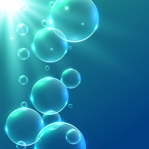 Water bubbles background vector