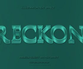 Wavey Reckon text style vector