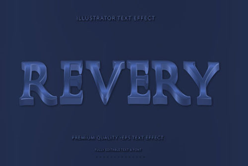 Wavey Revery Text Style vector