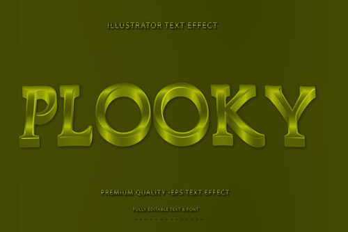 Wavey plooky text style vector