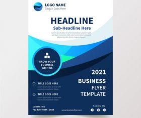 White and dark background business flyer design vector