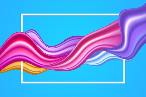 White frame and fluid abstract background vector