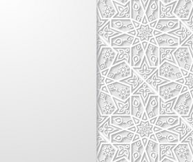 White paper cut art background vector