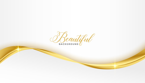 White vector backgrounds with gold decor