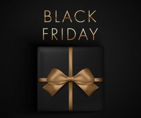 Wrapping gifts black friday flyer vector
