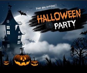 You are invited halloween party vector