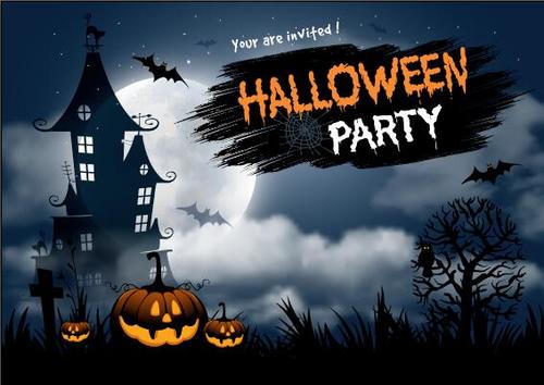 You are invited halloween party vector