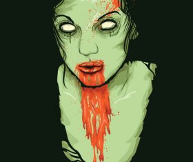 Zombie Girl vector