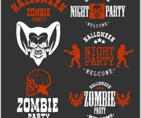 Zombie party halloween concept vector