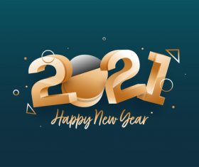 2021 new year color building blocks text design vector