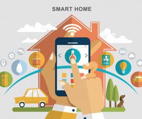 3D smart home control vector