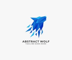 Abstract wolf logos vector