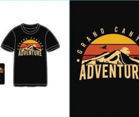 Adventure T-shirt merchandise print vector