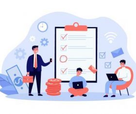 After-sales review vector